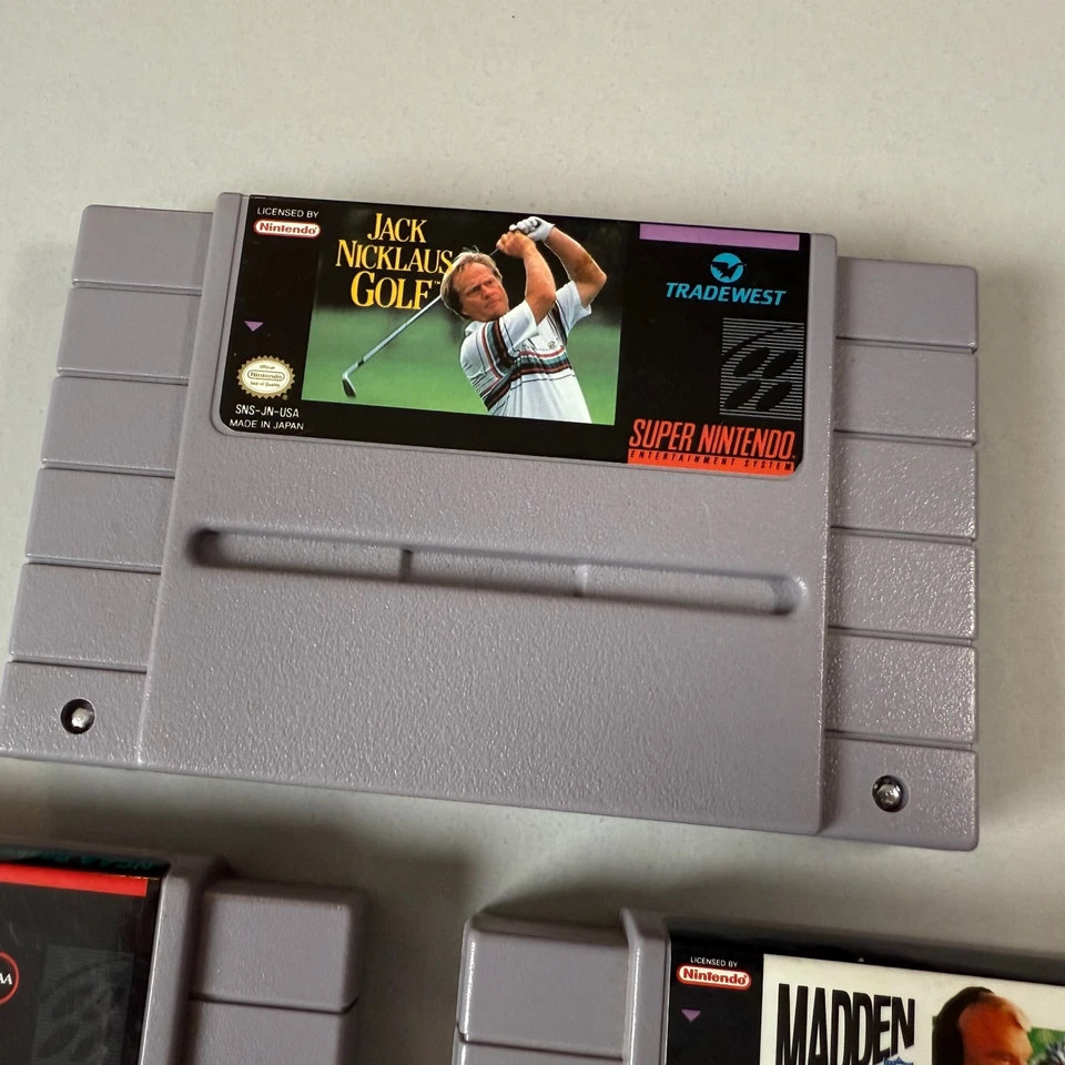 Super Nintendo SNES 5 SPORTS Games NCAA NBA Hangtime Madden 95 Jack Nicklaus - Image 4 of 4