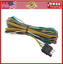 25ft 4-Way Flat Trailer Light Wiring Harness with Ground Wire – 18 Gauge