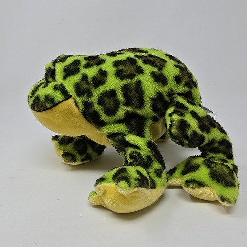 Ganz Webkinz Bullfrog 8" Plush Stuffed Toy Animal Spotted Green Yellow - Picture 3 of 8