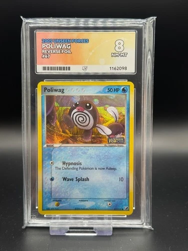 Poliwag 67/115 Reverse Holo Stamped EX Unseen Forces Ace 8 Near Mint Pokemon