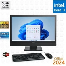 WINDOWS 11 Dell AIO 24" Computer Core i7 16GB RAM 500GB SSD Office 2024