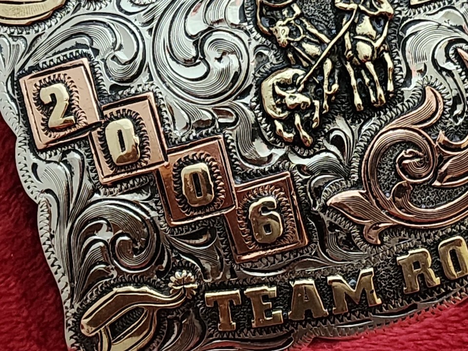 Rodeo☆2006☆Team Roping X-TREME Champion Trophy Buckle☆Durant Oklahoma ...