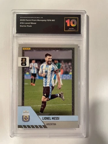 10 GEM MINT Lionel Messi 2026 FIFA World Cup Monopoly Prizm card Argentina ⚽️🐐
