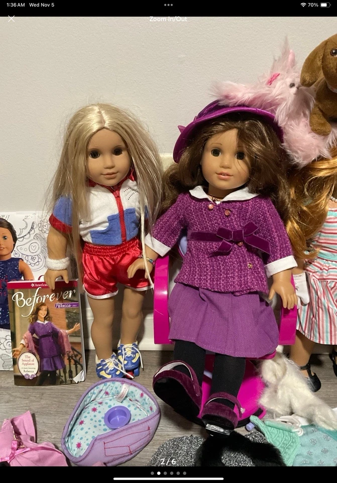 AMERICAN GIRL JULIE MARY ELLEN REBECCA DOLLS & CLOTHING LOT - Image 2 of 4