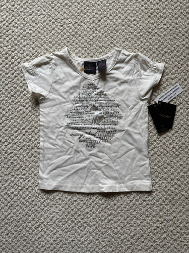 Girls Size 4 Ivory Off White Baby Phat Sequined Top NWT