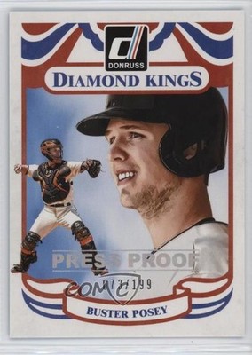 2014 Panini Donruss Diamond Kings Press Proof Silver 73/199 Buster Posey #14 0b0