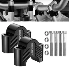 1 1/8" 28mm ATV Dirt Bike Handlebar Mount Clamps Risers Adapter For Honda Suzuki