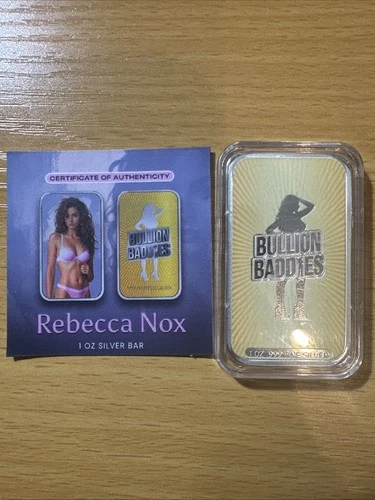 🌟 Rebecca Nox Bullion Baddies Trader Bea Exclusive 1 Oz Silver Bar 395 Mintage