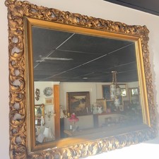 Antique Victorian Gold Gilt Ornate Wood Mirror 26