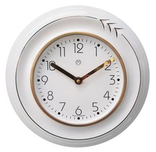 06 Küchenuhr  Quarz-Uhr Echtgoldmalerei Wohnraumuhr Keramik-Uhr Wanduhr rund