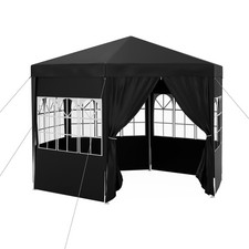 Outsunny 3,9 m Gazebo da Esterno Tettoia Tenda per Feste con 6 Pareti Laterali Rimovibili