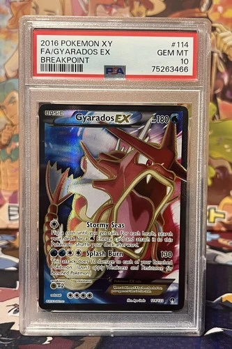 PSA 10 Pokemon Card Gyarados EX Full Art 114/122 BREAKpoint GEM MINT
