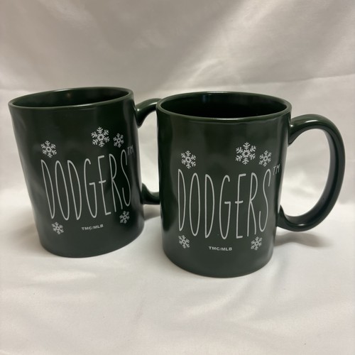 LA Dodgers Christmas Coffe Mugs One Pair