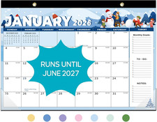 Desk Calendar 2026, 18 Months Calendar Runs from January 2026 to June 2027 - Lar