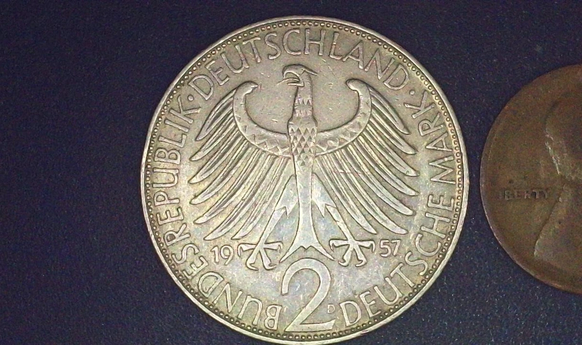 Germany 2 Mark Indiana West & Unified Germany Coins (1949-Now) for