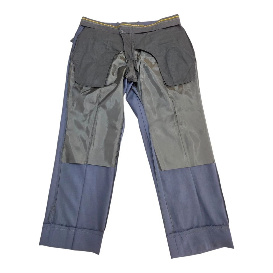 Pantalones de vestir Hickey Freeman de lujo silenciosos para hombre 38 pantalones a medida de lana azul marino... Foto 4 de 4