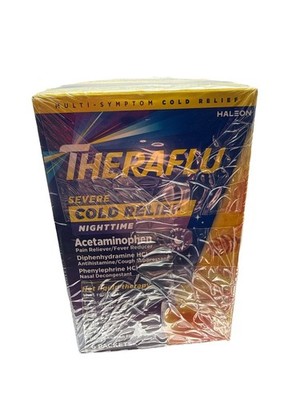 3 Pack Thera Flu Severe Cold Relief Honey Lemon 6ct Exp 12/2026 Nighttime