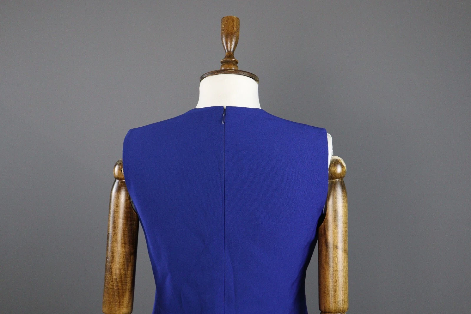 Abito tubino CELINE blu in seta con zip e cambio taglia 38