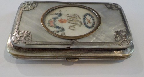 19th C. Mother-of-Pearl Needle Case, Sterling Silver Trim - Picture 3 of 8