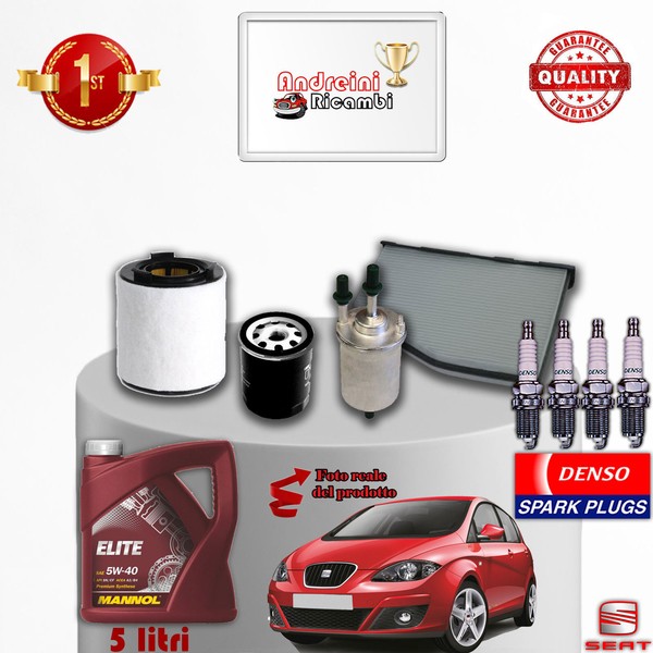 Inspektionskit Filter ÖL Kerzen Seat Altea 1.6 75KW 102CV Von 2008->-image