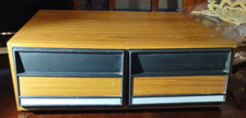24pc Cassette Case Woodgrain Look Finish Vintage Rare-SHIPS N 24 HOURS