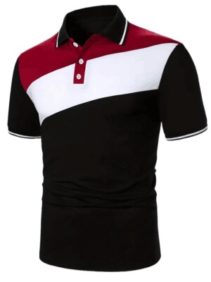 Polo Classic Diagonal stripes Men's Shirt Casual Style Button-Down T Shirt