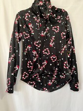 No boundaries Junior Plush Christmas Candy Cane Hoodie Pullover Women Junior XXS