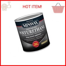 1 qt Minwax 63005 Clear Fast-Drying Oil-Based Polyurethane, Semi-Gloss