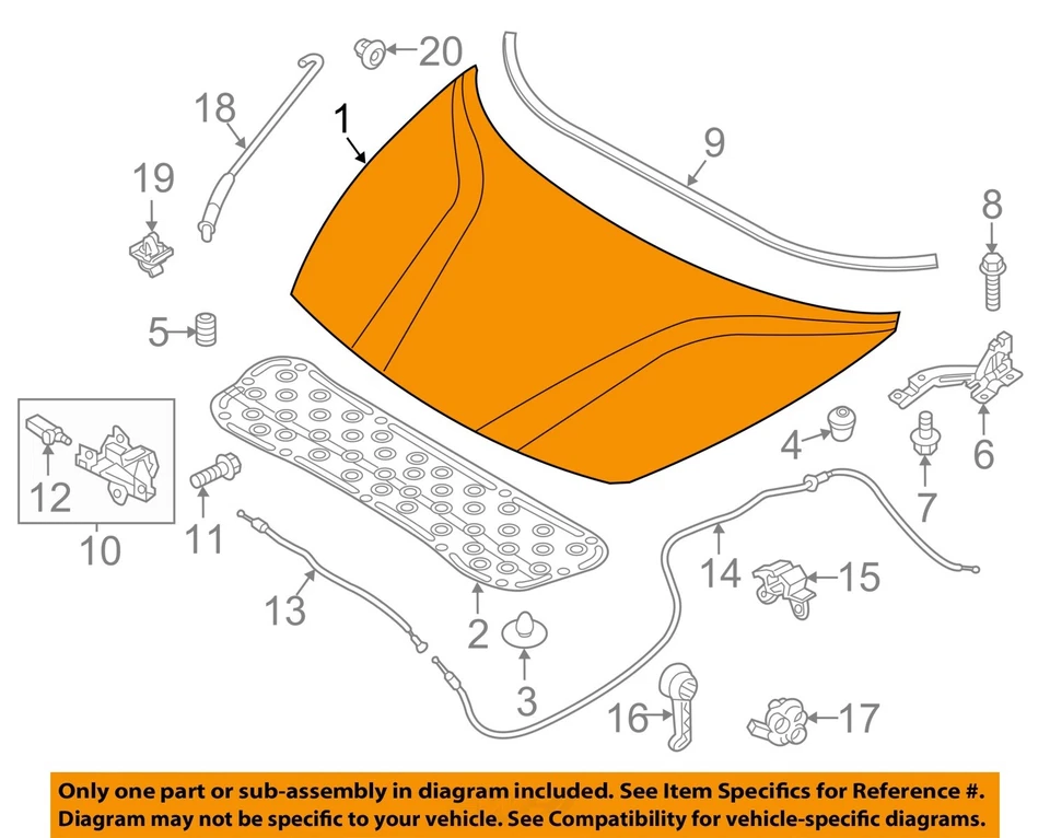 Used Hood fits: 2016 Kia Rio  Grade A Foto 3 de 4