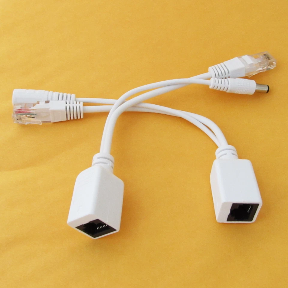 10pairs Power Over Ethernet 30M Passive PoE Separator Adapter Injector+Cable Kit - Image 4 of 4