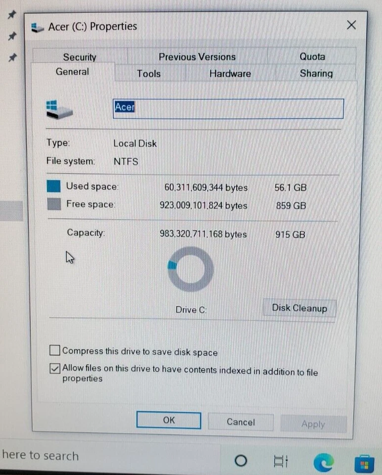 Acer AM3900-U4002 Full Tower PC - 1TB HD, 4 Gb RAM, upgraded to Windows 10. - Image 2 of 4