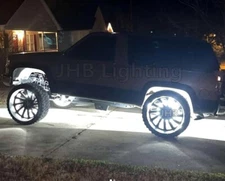 JHB 15.5" TRIPLE ROW TRUE WHITE Strobes Car Truck Wheel Rim Lights Switch+Remote