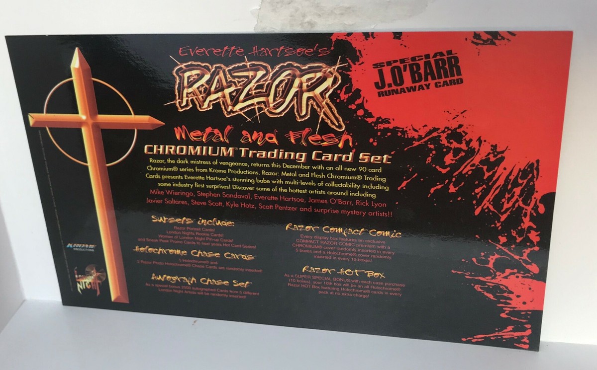 Razor Metal and Flesh Chromium Trading Card Set Special Promo Card
