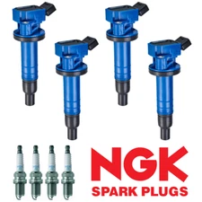 4x Ignition Coil & 4x NGK Spark Plug for Chevrolet Toyota Corolla Matrix UF247
