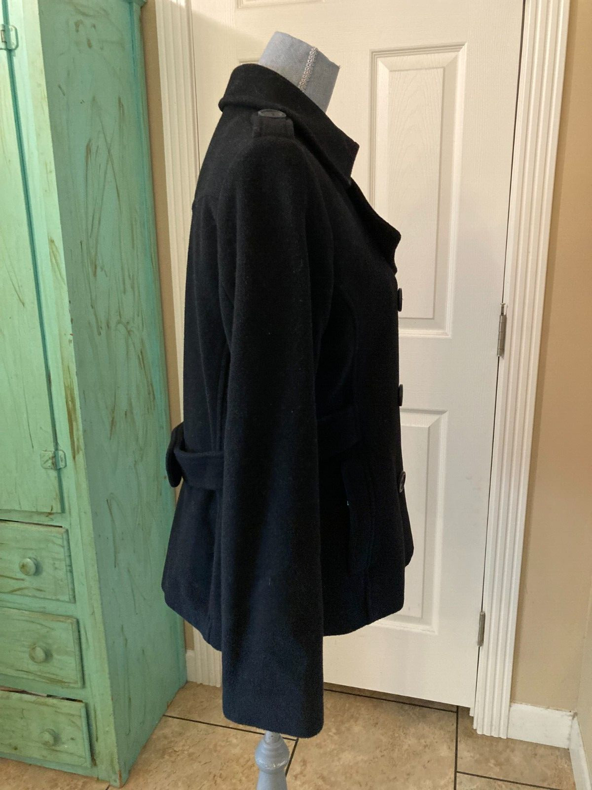 MUDD, BLACK, DOUBLE BREASTED, COLLARED, BUTTON DO… - image 6