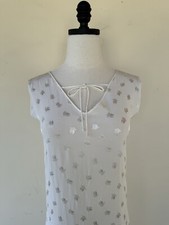 1920s/20s White Deco Flapper Dress Silk Rayon Crepe Vintage Excellent- XS/S