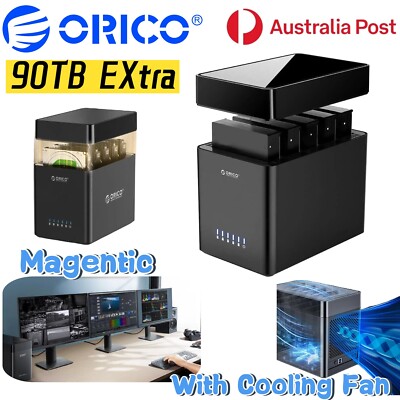 ORICO 5 Bay Hard Drive Enclosure Magnetic USB3.0 SATA HDD SSD Case Type-C Tool