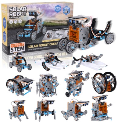 12-in-1 Solar Robot Toys STEM Project Educational Science Experiment DIY Xmas US