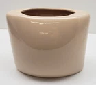 Vintage Haeger Floral USA Cream Planter Vase Rounded Square Shape