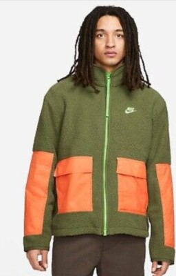 NIKE SPORTSWEAR NSW SHERPA FLEECE TECH PACK SPORTS ESSENTIALS JACKET $150 LARGE