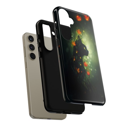 Cat Green Forest Flower Vines Phone Case for iPhone, Samsung Galaxy, Pixel - 第 103/175 張圖片
