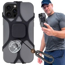 Black Fits Smartphones Up to 6.8"- Retractable Phone Tether, Phone Bungee Cor...