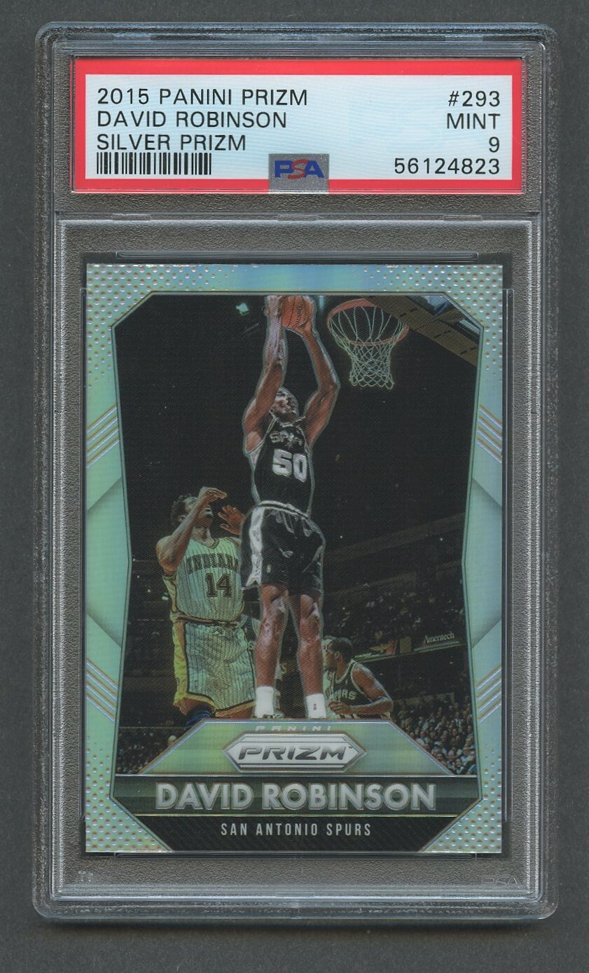 2015 Panini Prizm Silver Prizm DAVID ROBINSON #293 PSA 9 MINT Spurs