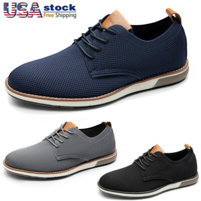 mens casual dress shoes sale Amazon.com | Mens Dress Sneakers Wide Comfortable Casual Dress Shoes Oxford Lace-up Business Casual Walking Dress Shoes for Men Brown