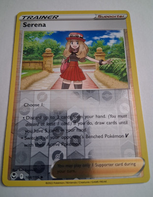 Nintendo Pokemon TCG Serena 164/195 Silver Tempest Ultra Rare Full Art Holo