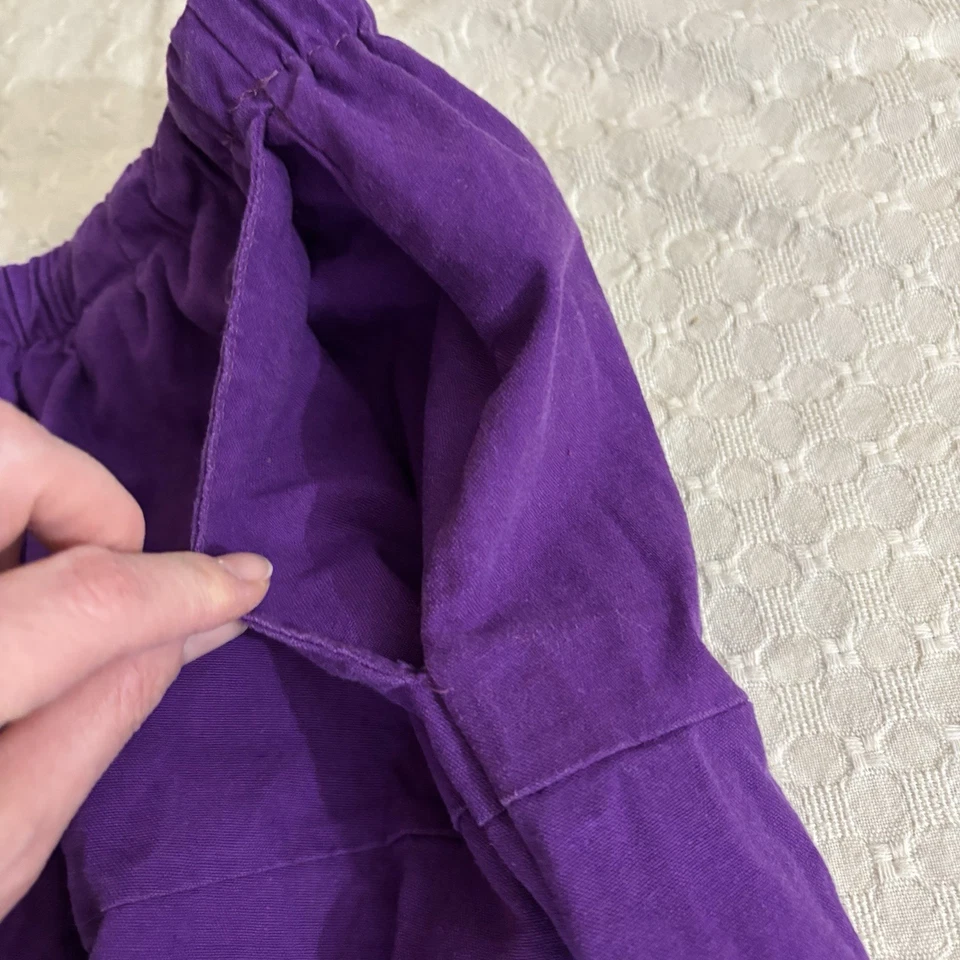 Buddha Pants Harem Drop Crotch Purple Yoga athleisure Sz Large Linen - Image 3 of 4