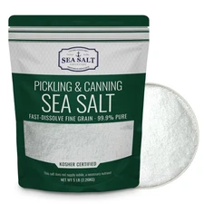 Canning  Pickling Salt for Preserving, Fine Kosher Brining, 5 lb Pouch