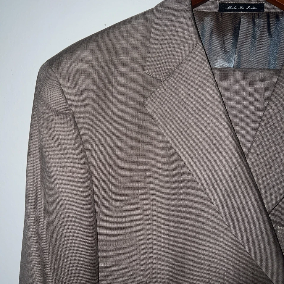 Traje de hombre marrón 2 piezas talla 42R 34Wx30L Perry Ellis Portfolio Foto 2 de 4