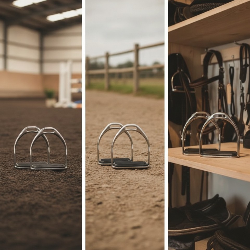 Stirrup with Rubber Grip Surface Non-Slip Horse Riding Stirrups Long ...