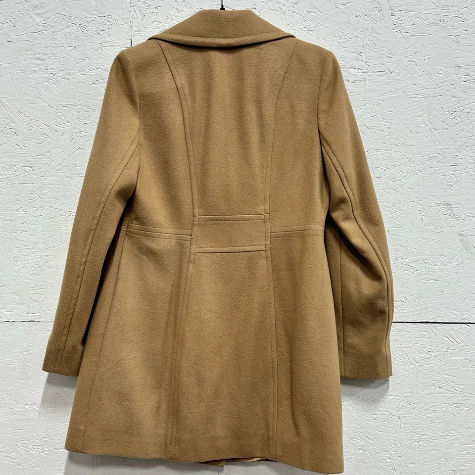 Anne Klein Size S Double Breasted Wool Pea Coat Camel Winter Warmth Classic - Image 4 of 4